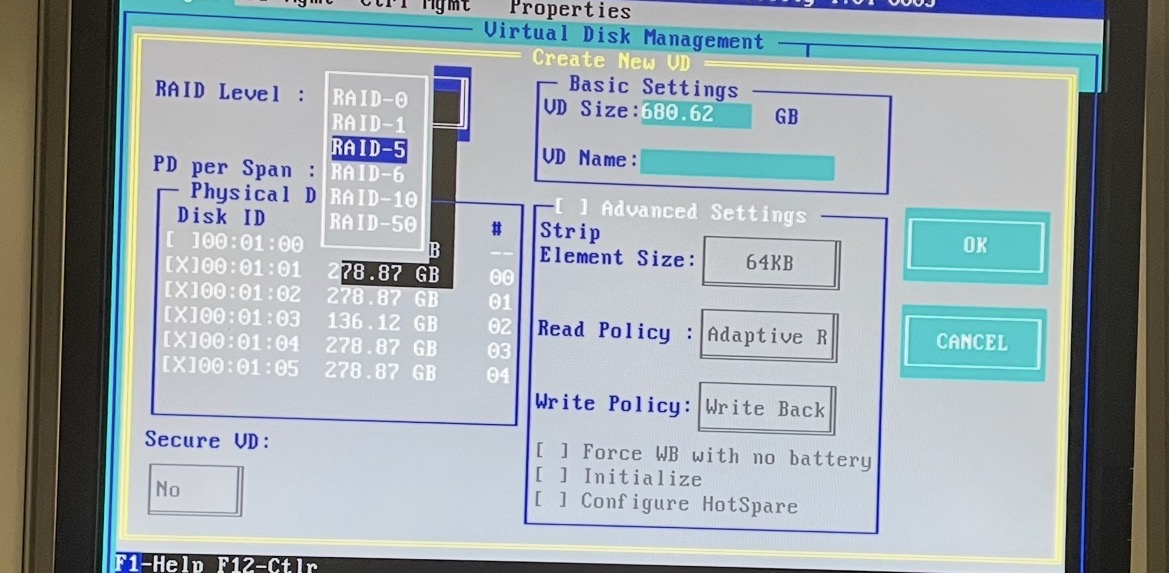 Fixing failed Drive on Server